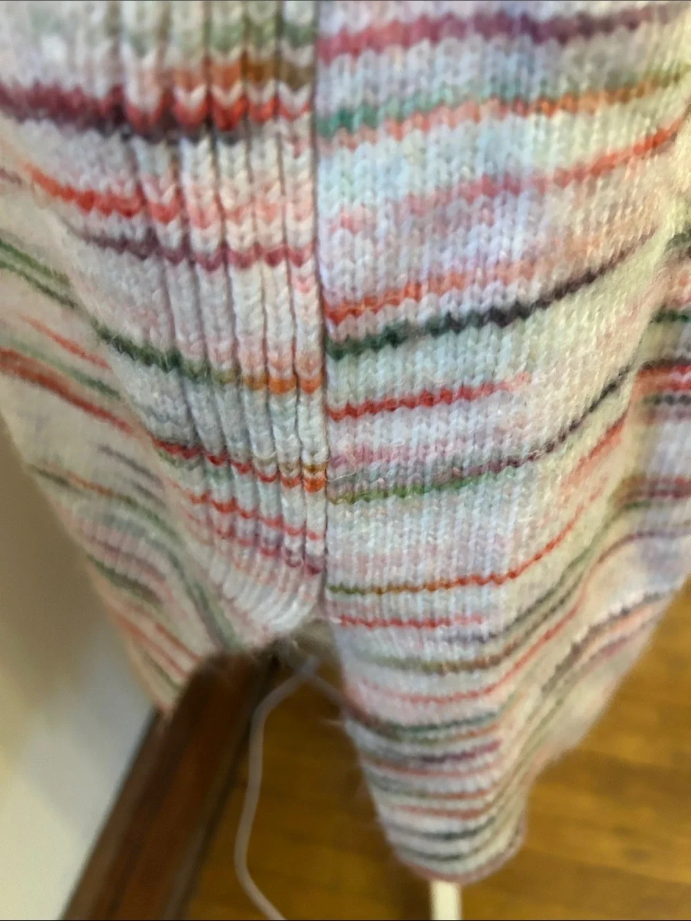 Lou & Grey Cozy Multicolor Striped Crewneck Sweater - White Base Size XS/S EUC